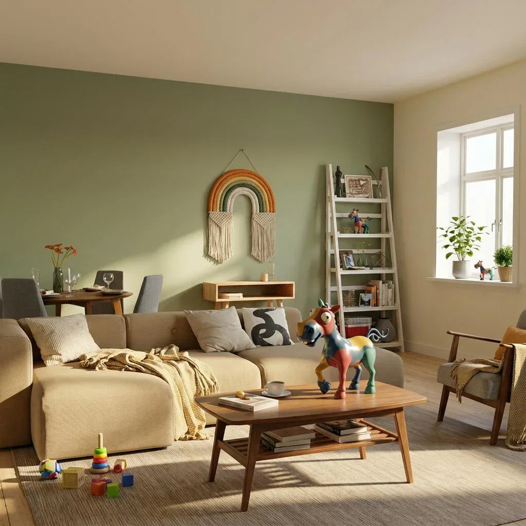 Buntes Pferd – Fröhliche 3D-Kunstskulptur - 3D Memories