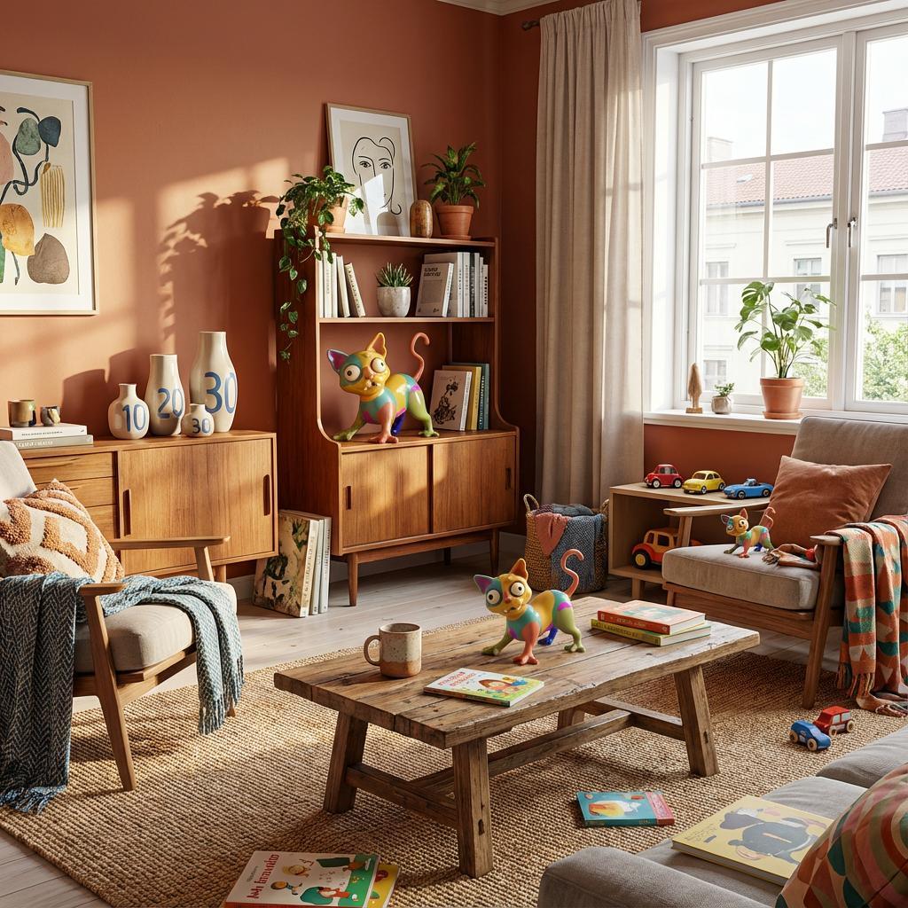 Bunte Überraschungskatze – 3D-Kunstobjekt - 3D Memories