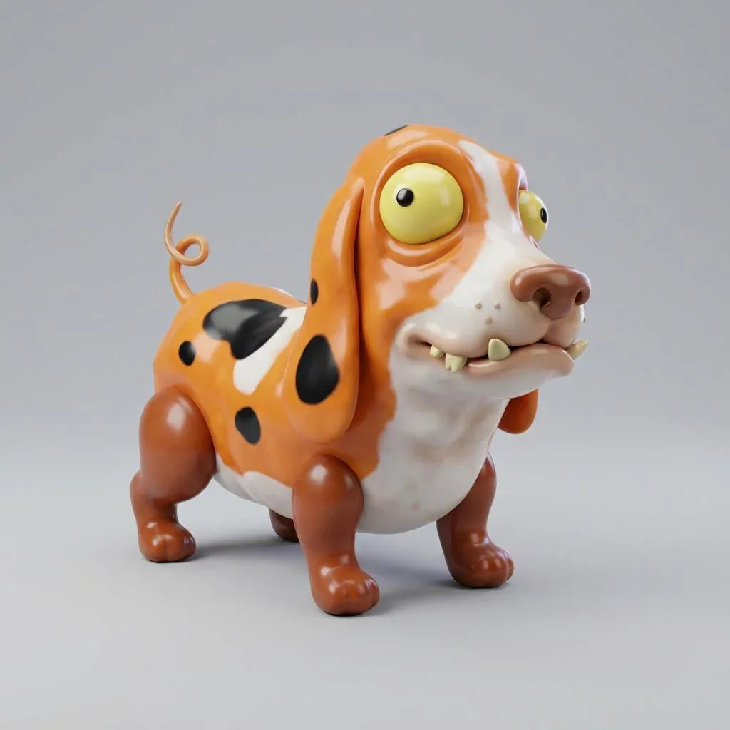 Lustiger Hunde-Kumpel 'Fips' – Ihr persönliches 3D-Kunstobjekt - 3D Memories