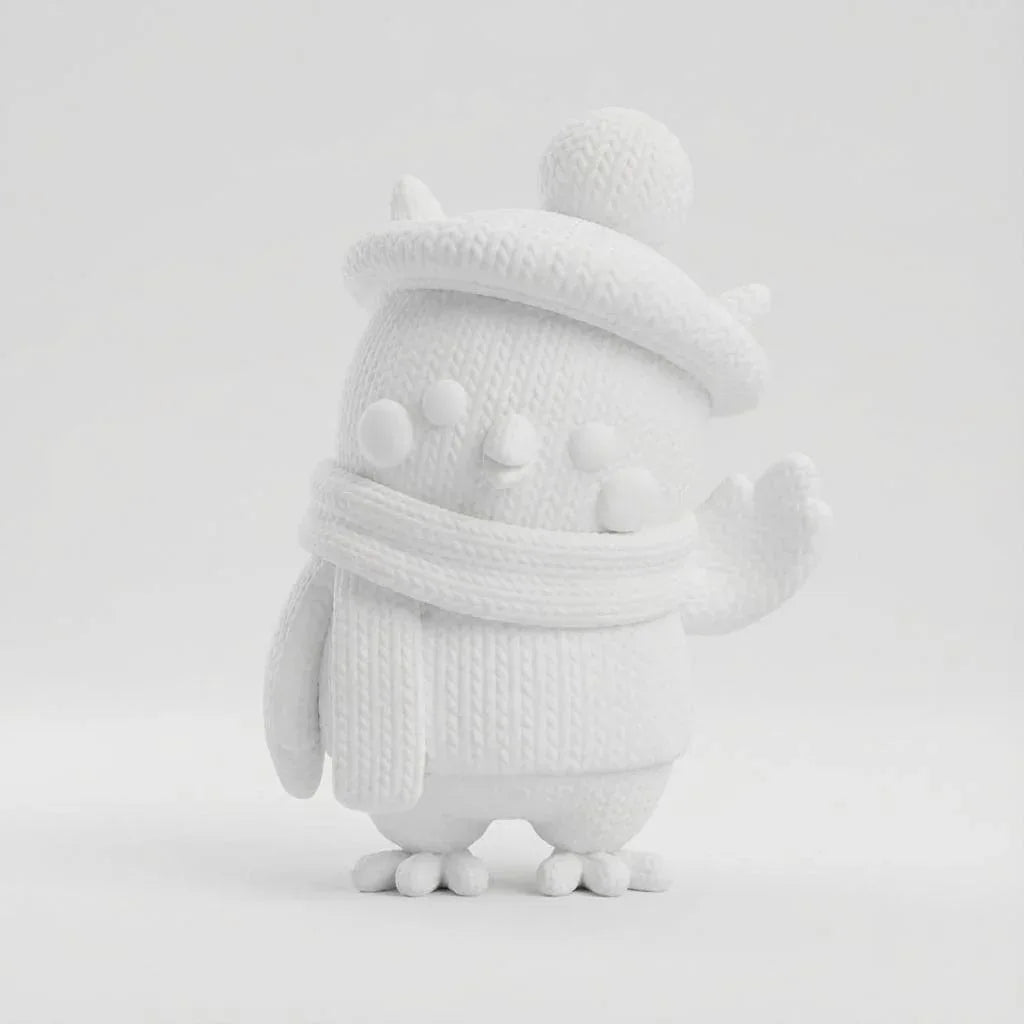„Olivia die Winter-Eule“ – personalisiertes 3D-Kunstobjekt aus deinem Bild (3D‑Memories) - 3D Memories